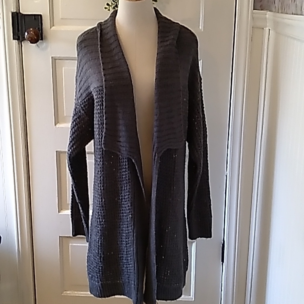 Candies XL grey sequins cardigan sweater